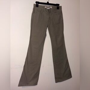 GAP vintage Women's Flare Cotton stretch Jeans in Olive Green